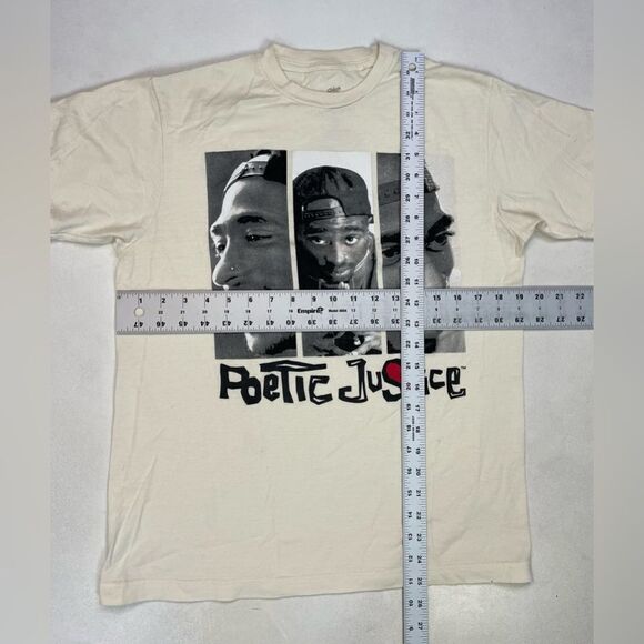 Poetic Justice 2pac Tupac Shakur Movie Graphic T-shirt Women Medium Cream - Picture 5 of 5